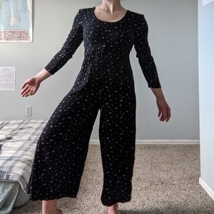 Vintage Dainty Floral Flattering Flowy Jumpsuit